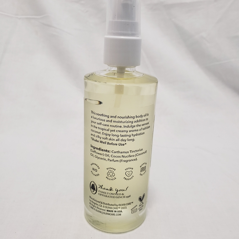 OLIVIA CARE Tahitian Coconut Nourishing Body oil 4 fl oz - Picture 3 of 4